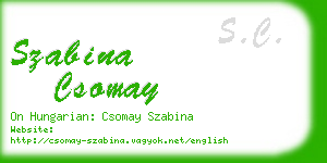 szabina csomay business card